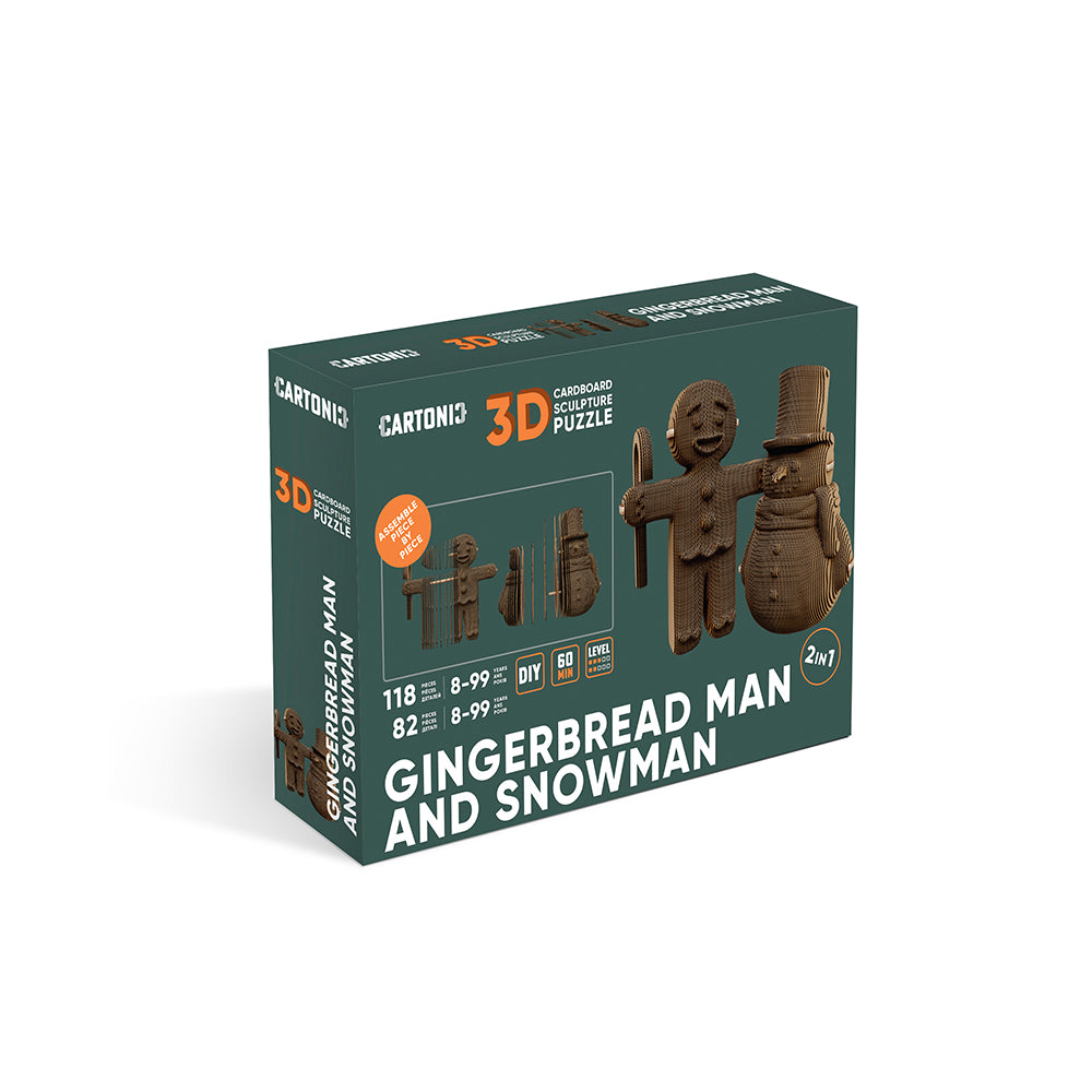 GINGERBREAD MAN AND SNOWMAN Cartonic 3D Puzzle