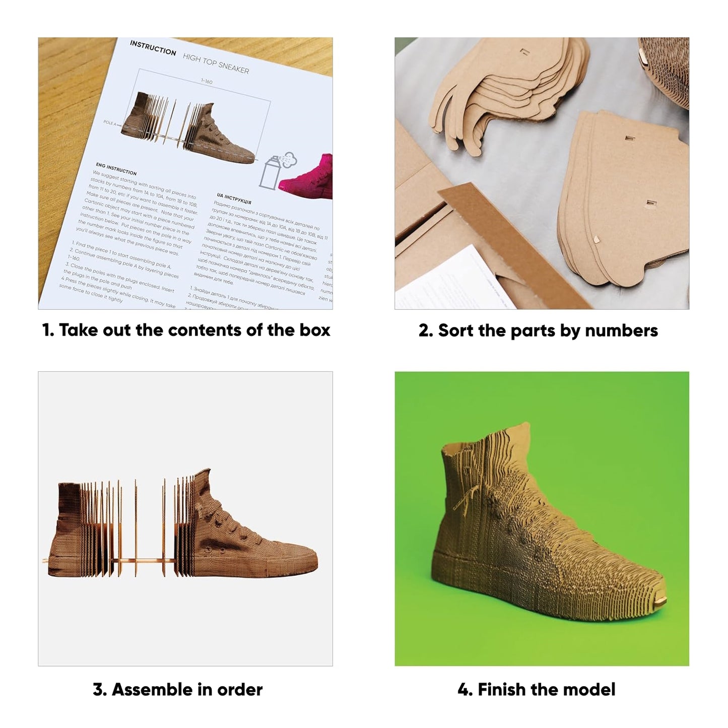 High Top SNEAKER Cartonic 3D Puzzle