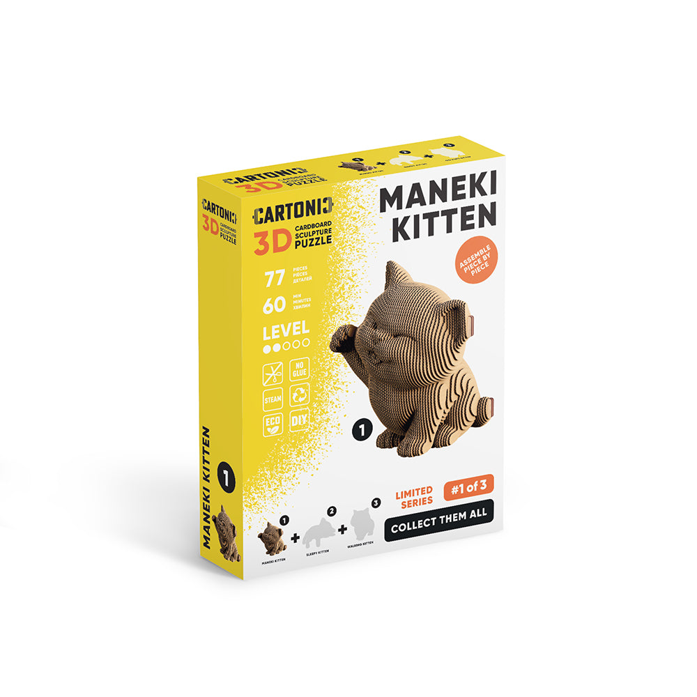 MANEKI KITTEN Cartonic 3D Puzzle
