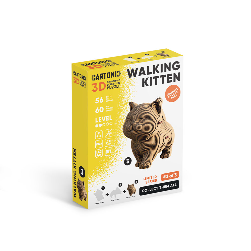 WALKING KITTEN Cartonic 3D Puzzle