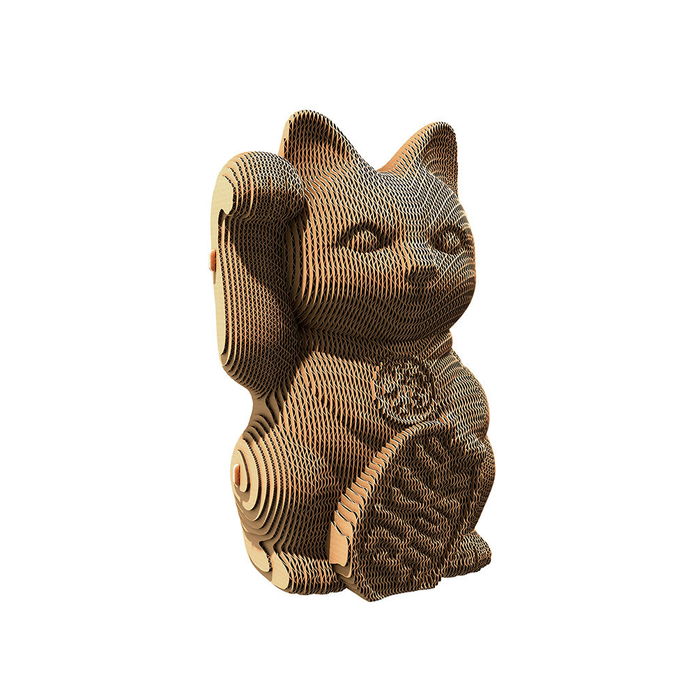 CARTONIC 3D-puzzelset – Lucky Cat – 3D-puzzel van karton – karton verandert in een figuur in reliëf – alle leeftijden – 93-delige 3D-kaartpuzzel CARTONIC 3D-puzzelset – Lucky Cat – 3D-puzzel van karton – karton verandert in een figuur in reliëf – alle leeftijden – 93-delige 3D-kaartpuzzel