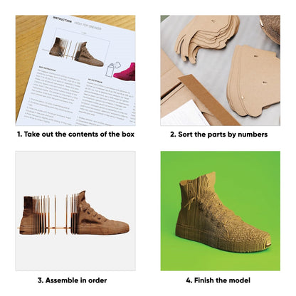 High Top SNEAKER Cartonic 3D Puzzle