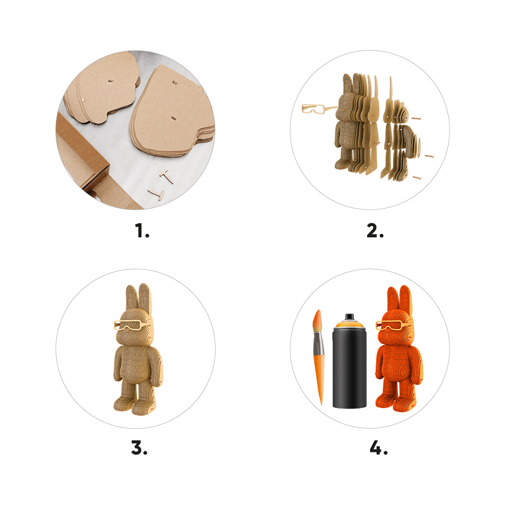 ARTY BUNNY Cartonic 3D Puzzle
