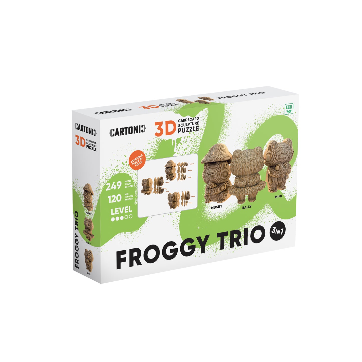 FROGGY TRIO  Cartonic 3D Puzzle