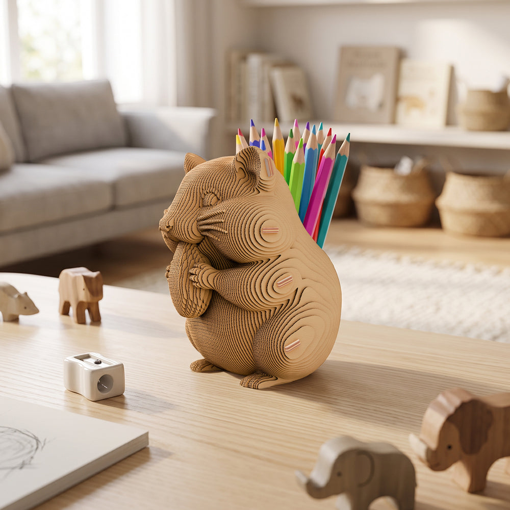 HAMSTER PEN HOLDER Cartonic 3D Puzzle