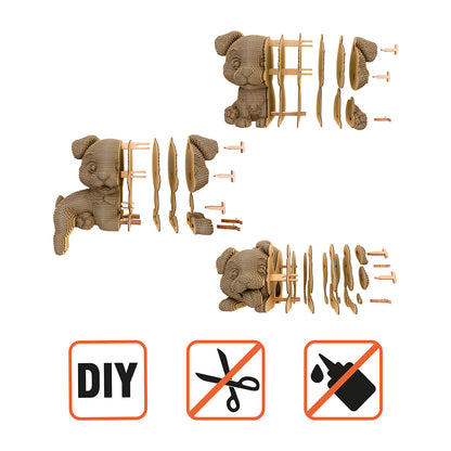 HAPPY PUPPIES TRIO Cartonic 3D Puzzle