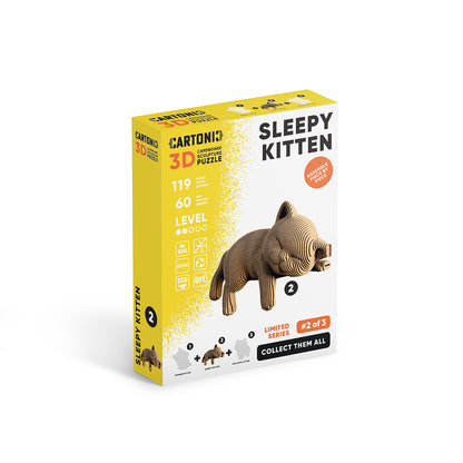 SLEEPY KITTEN Cartonic 3D Puzzle