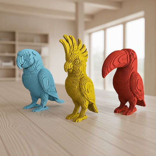 TROPICAL BIRDS TRIO Cartonic 3D Puzzle