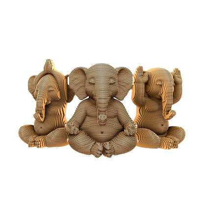 ZEN ELEPHANTS TRIO Cartonic 3D Puzzle