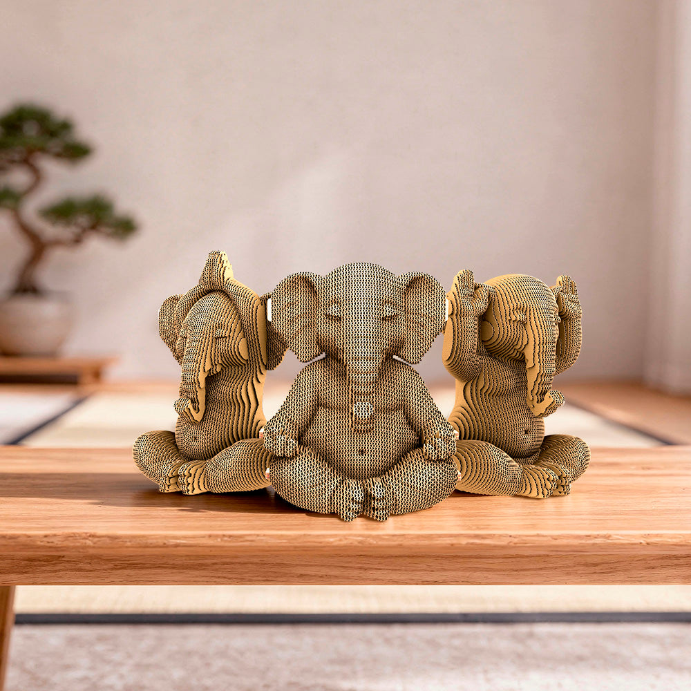 ZEN ELEPHANTS TRIO Cartonic 3D Puzzle