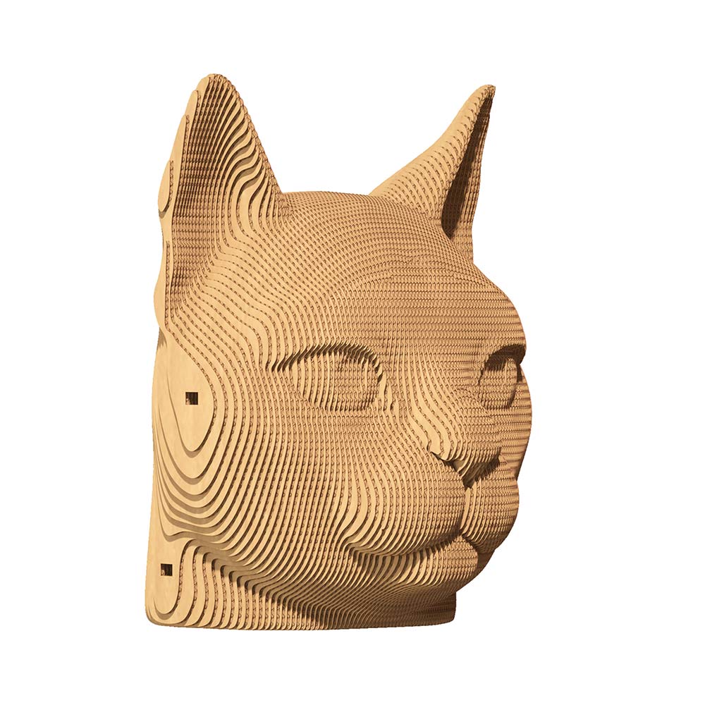 Cardboard 3D puzzle sculpture CAT by Cartonic –